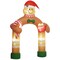 Edge Collections - 76.8" x 31.5" - Brown - Illuminated Inflatable Gingerbread Man Arch for Christmas - 1 Piece